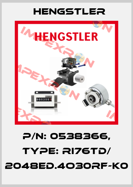 p/n: 0538366, Type: RI76TD/ 2048ED.4O30RF-K0 Hengstler