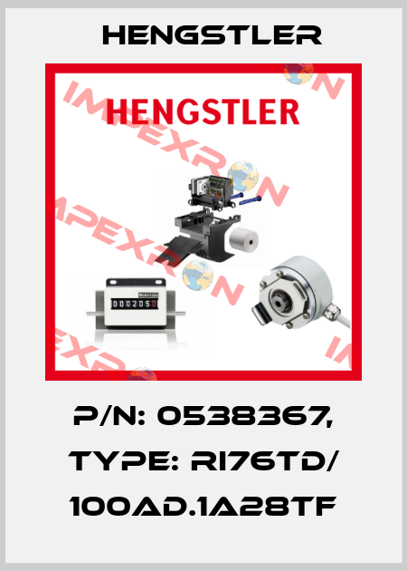 p/n: 0538367, Type: RI76TD/ 100AD.1A28TF Hengstler