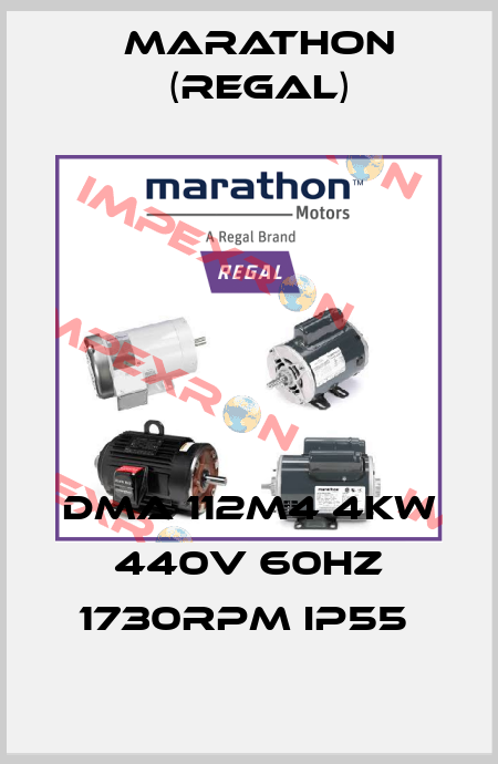DMA 112M4 4kW 440V 60Hz 1730Rpm IP55  Marathon (Regal)