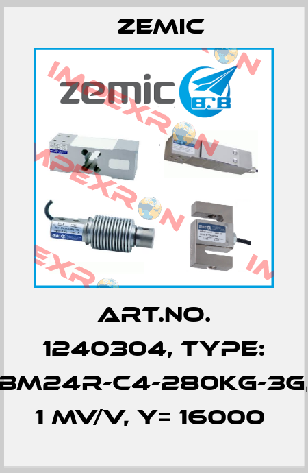 Art.No. 1240304, Type: BM24R-C4-280kg-3G, 1 mV/V, Y= 16000  ZEMIC