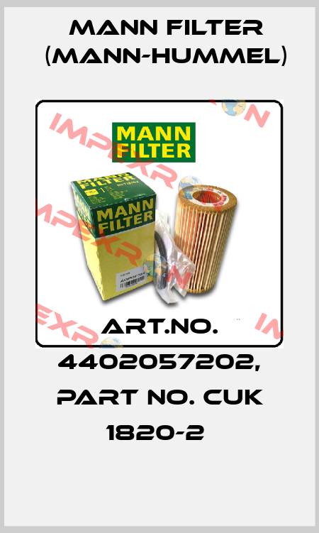 Art.No. 4402057202, Part No. CUK 1820-2  Mann Filter (Mann-Hummel)