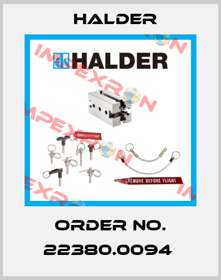 Order No. 22380.0094  Halder