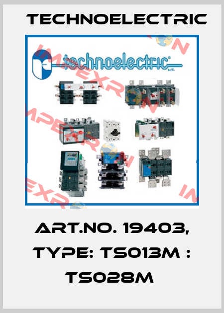Art.No. 19403, Type: TS013M : TS028M  Technoelectric