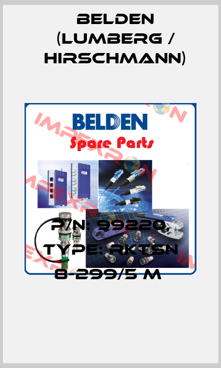 P/N: 99220, Type: RKTSN 8-299/5 M  Belden (Lumberg / Hirschmann)