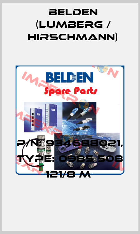 P/N: 934688021, Type: 0985 508 121/8 M  Belden (Lumberg / Hirschmann)