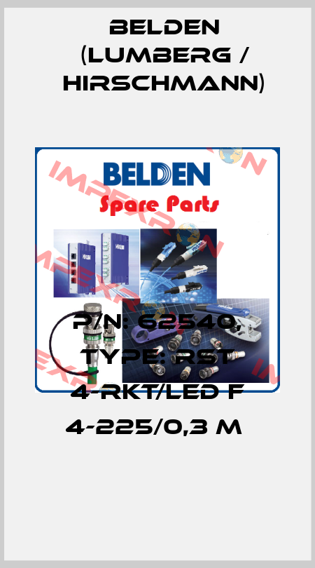 P/N: 62540, Type: RST 4-RKT/LED F 4-225/0,3 M  Belden (Lumberg / Hirschmann)