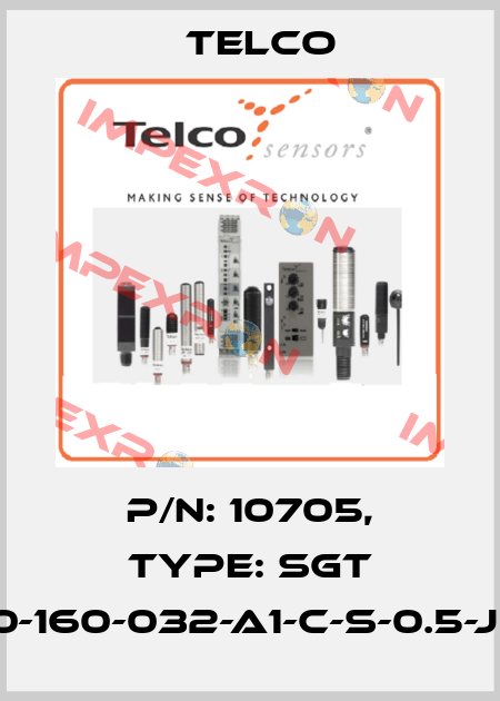 p/n: 10705, Type: SGT 10-160-032-A1-C-S-0.5-J5 Telco