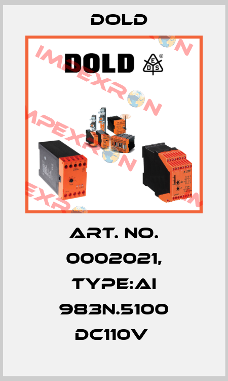 Art. No. 0002021, Type:AI 983N.5100 DC110V  Dold