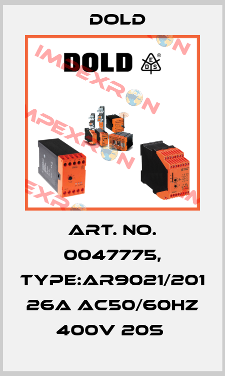 Art. No. 0047775, Type:AR9021/201 26A AC50/60HZ 400V 20S  Dold