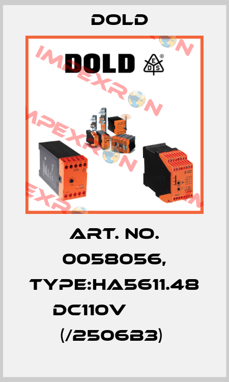 Art. No. 0058056, Type:HA5611.48 DC110V          (/2506B3)  Dold