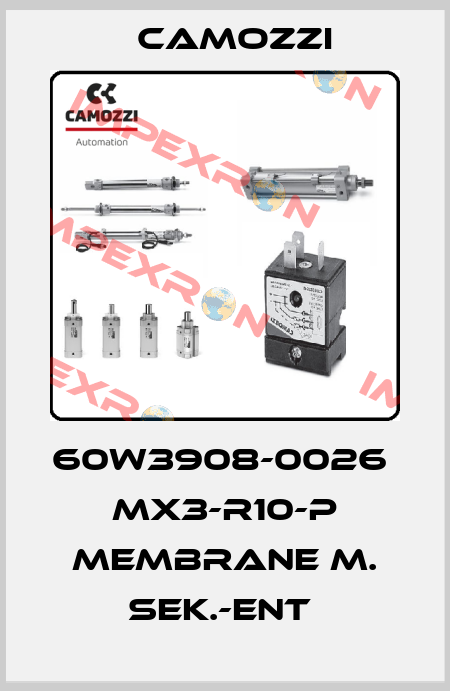 60W3908-0026  MX3-R10-P MEMBRANE M. SEK.-ENT  Camozzi