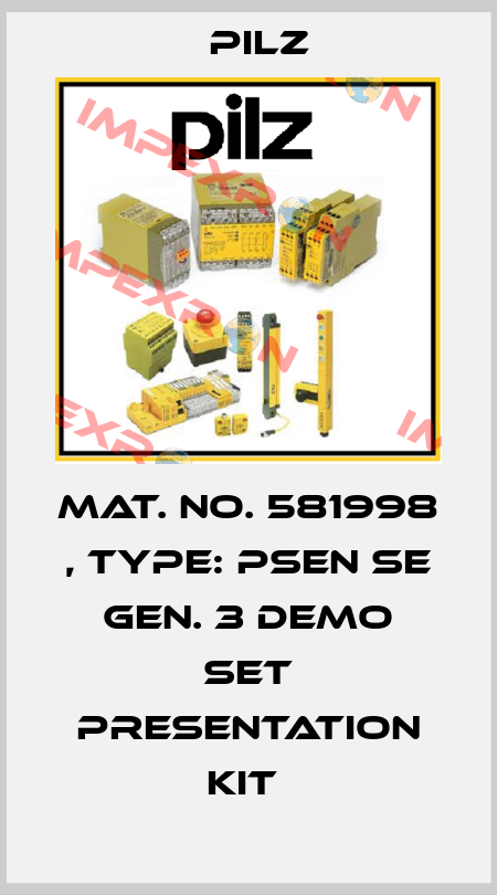Mat. No. 581998 , Type: PSEN se Gen. 3 Demo Set Presentation Kit  Pilz