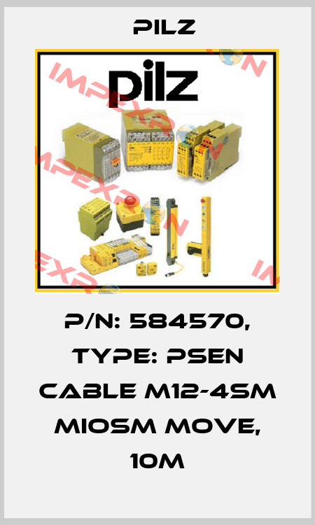 p/n: 584570, Type: PSEN cable M12-4sm MIOsm MOVE, 10m Pilz