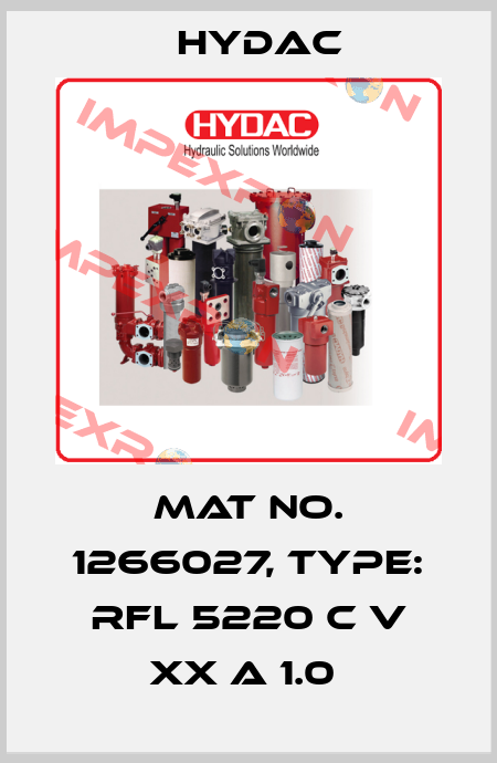 Mat No. 1266027, Type: RFL 5220 C V XX A 1.0  Hydac