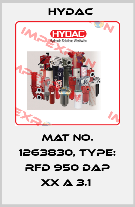 Mat No. 1263830, Type: RFD 950 DAP XX A 3.1  Hydac