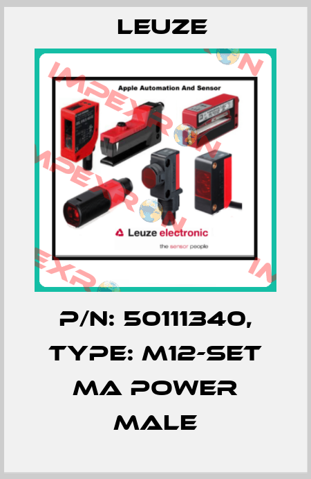p/n: 50111340, Type: M12-Set MA Power Male Leuze