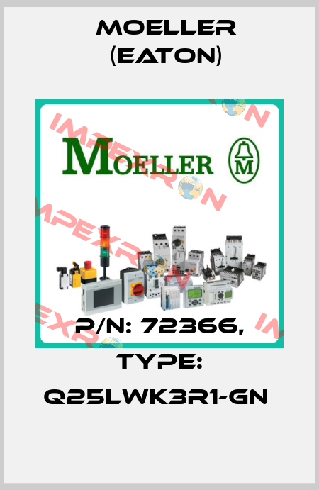 P/N: 72366, Type: Q25LWK3R1-GN  Moeller (Eaton)