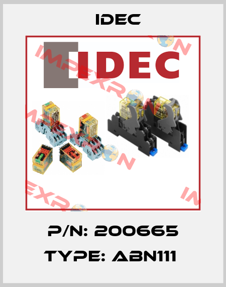 P/N: 200665 Type: ABN111  Idec