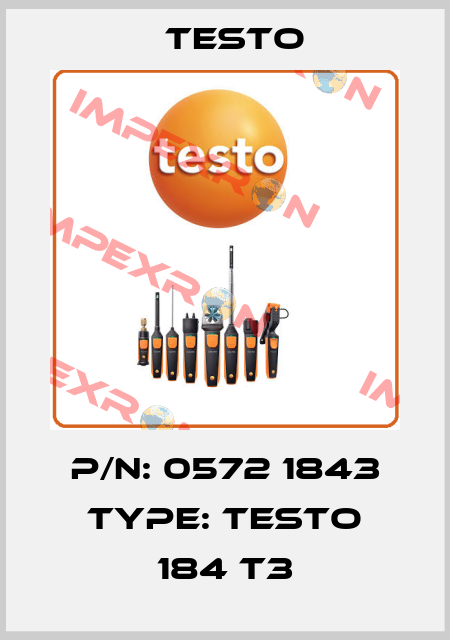 P/N: 0572 1843 Type: testo 184 T3 Testo