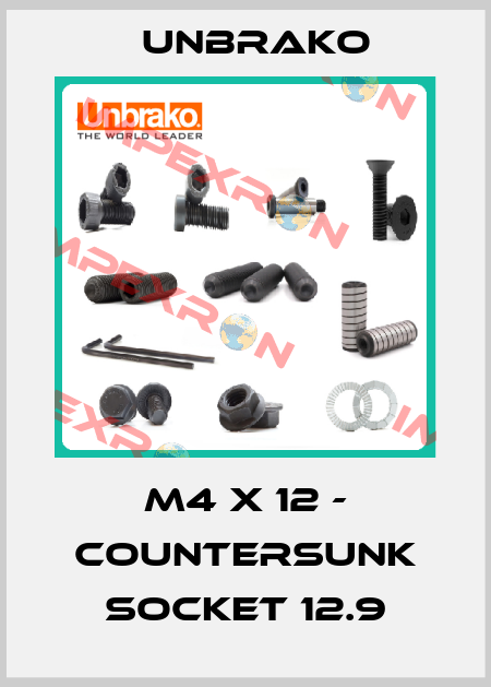 M4 X 12 - COUNTERSUNK SOCKET 12.9 Unbrako
