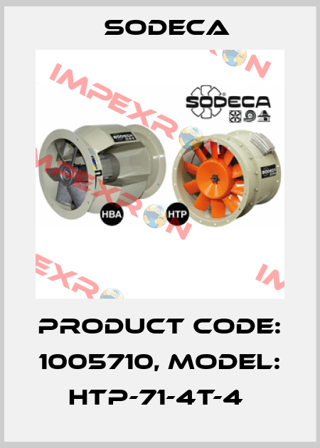 Product Code: 1005710, Model: HTP-71-4T-4  Sodeca