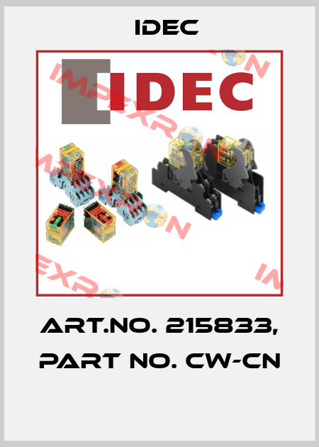Art.No. 215833, Part No. CW-CN  Idec
