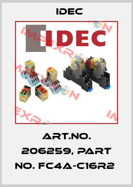 Art.No. 206259, Part No. FC4A-C16R2  Idec