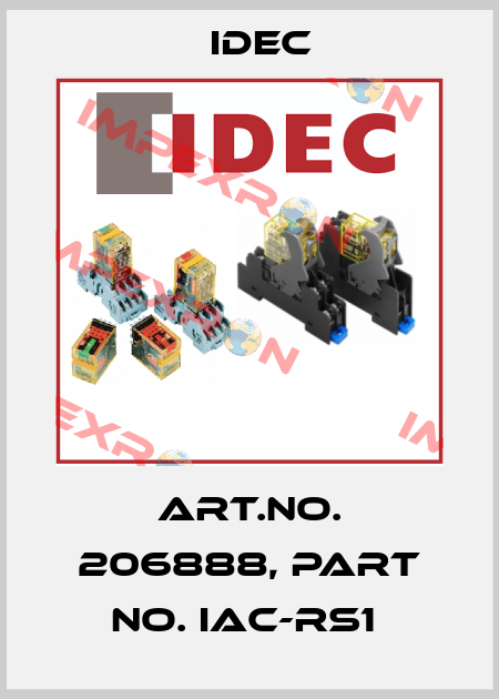 Art.No. 206888, Part No. IAC-RS1  Idec
