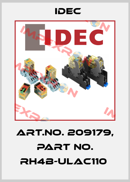 Art.No. 209179, Part No. RH4B-ULAC110  Idec
