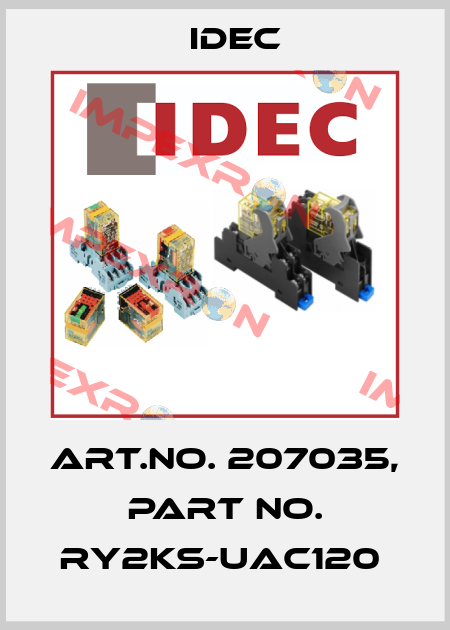 Art.No. 207035, Part No. RY2KS-UAC120  Idec