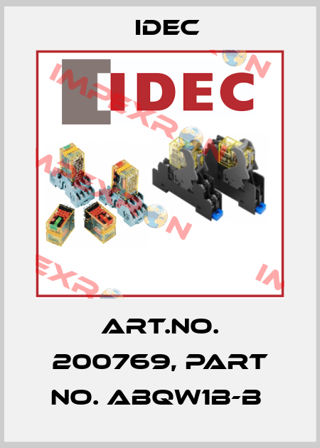 Art.No. 200769, Part No. ABQW1B-B  Idec