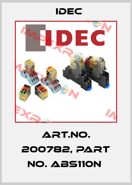 Art.No. 200782, Part No. ABS110N  Idec