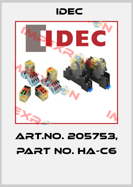 Art.No. 205753, Part No. HA-C6  Idec