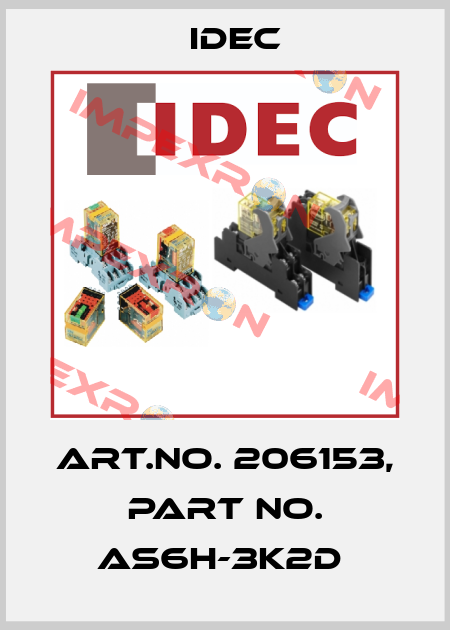 Art.No. 206153, Part No. AS6H-3K2D  Idec