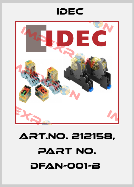 Art.No. 212158, Part No. DFAN-001-B  Idec