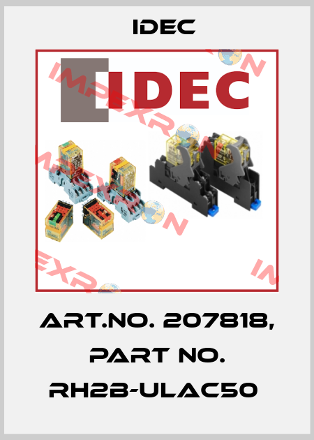 Art.No. 207818, Part No. RH2B-ULAC50  Idec