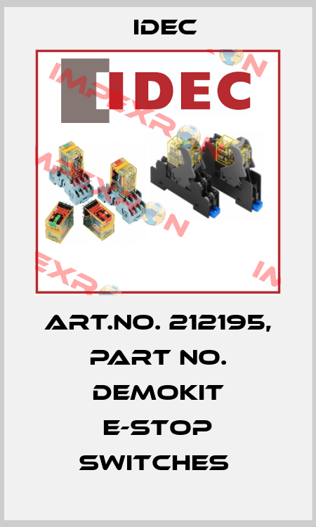 Art.No. 212195, Part No. Demokit E-Stop Switches  Idec