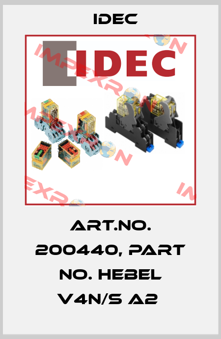Art.No. 200440, Part No. Hebel V4N/S A2  Idec