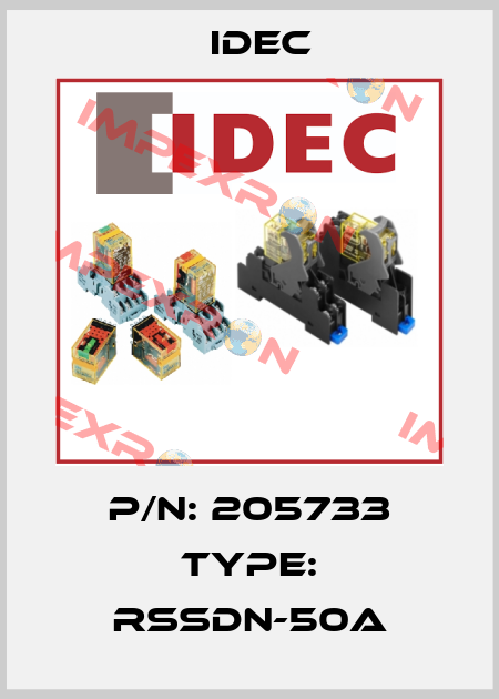 P/N: 205733 Type: RSSDN-50A Idec