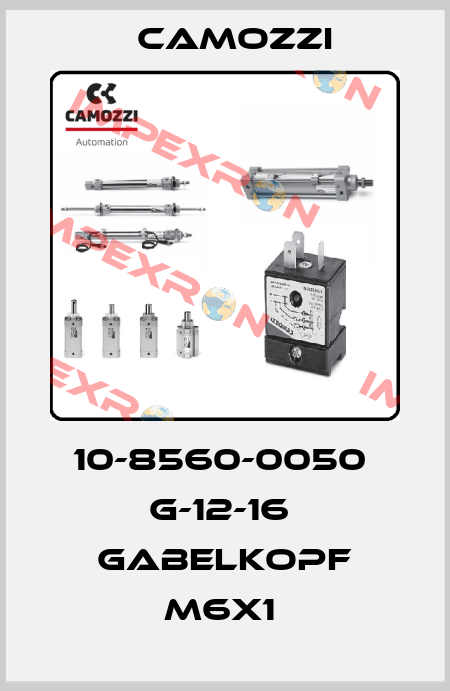 10-8560-0050  G-12-16  GABELKOPF M6X1  Camozzi