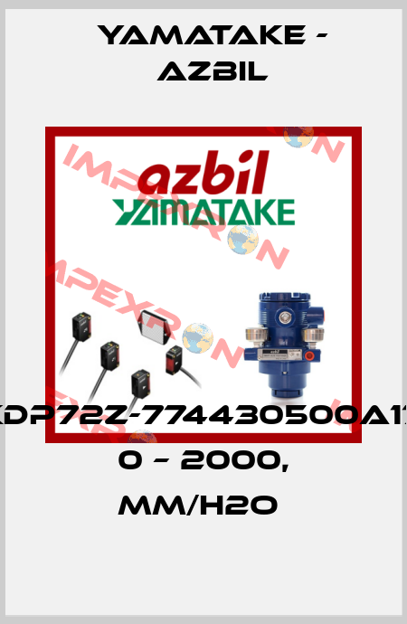 KDP72Z-774430500A17, 0 – 2000, MM/H2O  Yamatake - Azbil