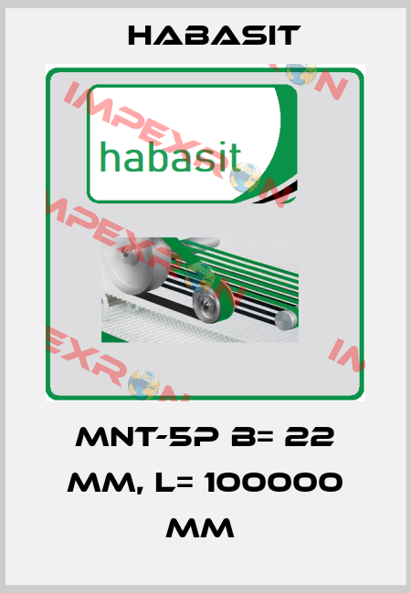 MNT-5P B= 22 mm, L= 100000 mm  Habasit