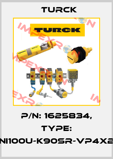 p/n: 1625834, Type: NI100U-K90SR-VP4X2 Turck
