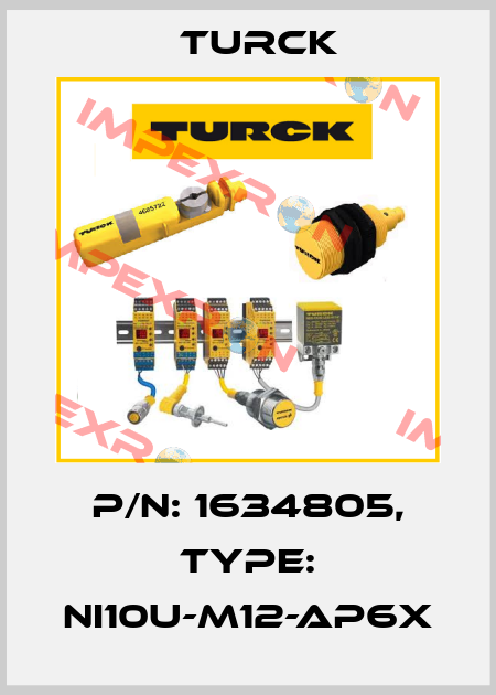 p/n: 1634805, Type: NI10U-M12-AP6X Turck
