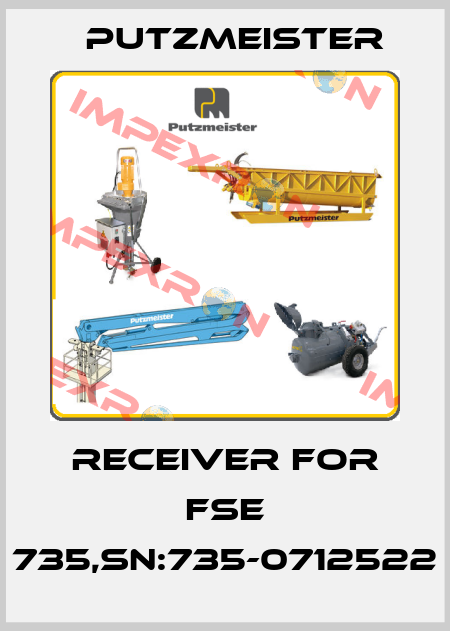 Receiver for FSE 735,SN:735-0712522 Putzmeister