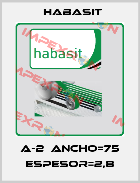 A-2  ANCHO=75 ESPESOR=2,8 Habasit