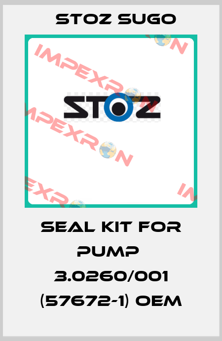 seal kit for pump  3.0260/001 (57672-1) OEM Stoz Sugo
