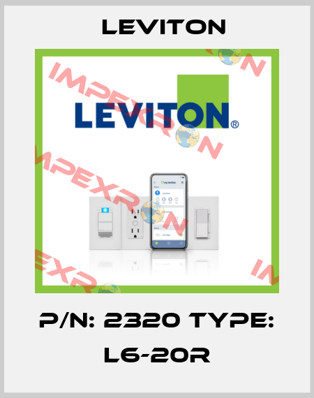P/N: 2320 Type: L6-20R Leviton