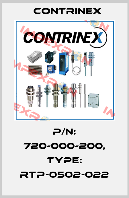 p/n: 720-000-200, Type: RTP-0502-022 Contrinex