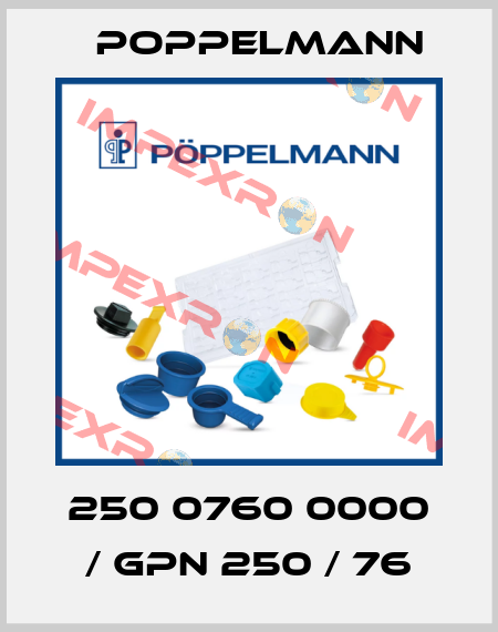 250 0760 0000 / GPN 250 / 76 Poppelmann